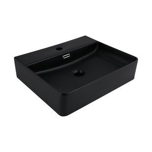 Раковина Qtap Nando LT 500х420х130 Matt black QT12116146AMB