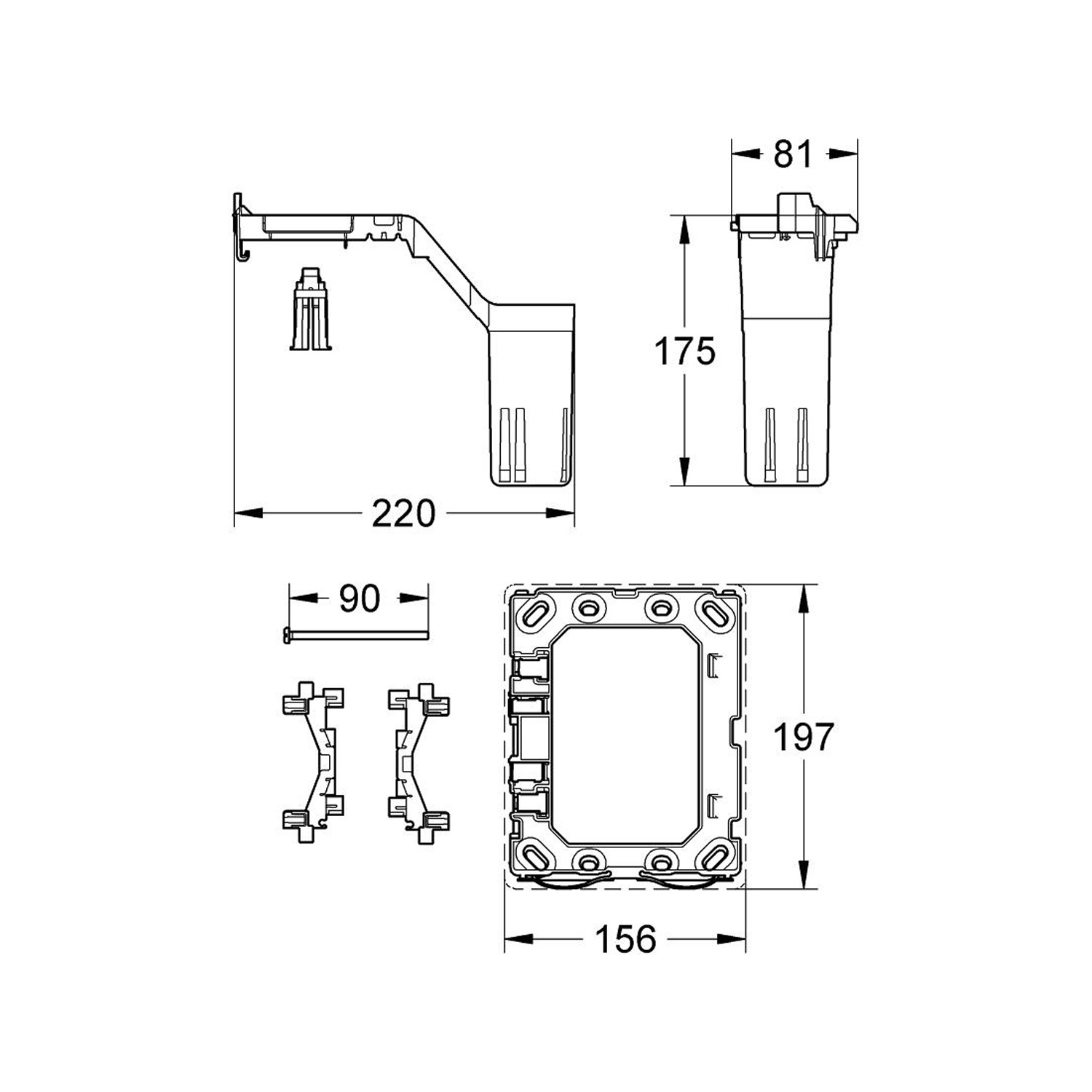 Комплект для переоснащения инсталляций Grohe Rapid SL Fresh 38967000