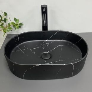 Умивальник (раковина) VBI VERONA 50 BLACK MARMO MATT накладний