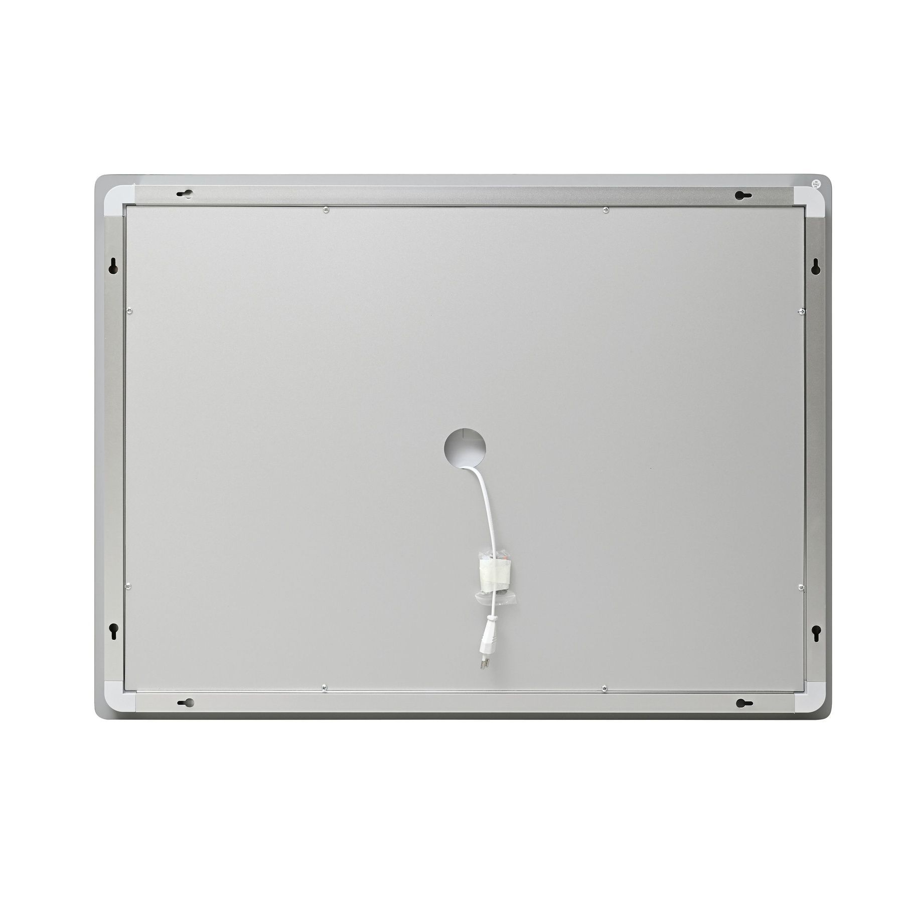 Дзеркало Lidz Kubis (KU2) 800х600 з годинником, з LED-підсвічуванням Touch, з антизапотіванням, з димером, рег. яскравості LDKU800600CL48281