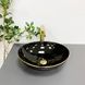 Умивальник (раковина) VBI PARMA BLACK GOLD EDGE накладний