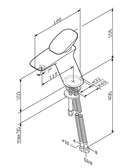 Змішувач для раковини AM.PM F70A02100 Spirit 2.0