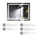 Дзеркало Kroner KRP Spiegel HR1 - 9070 з LED-підсвічуванням та антизапотіванням