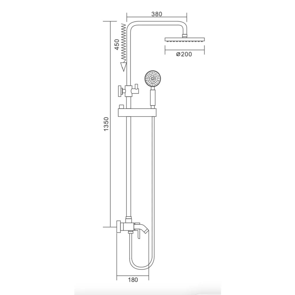 Душевая система Frap F2416 Хром (1033763)