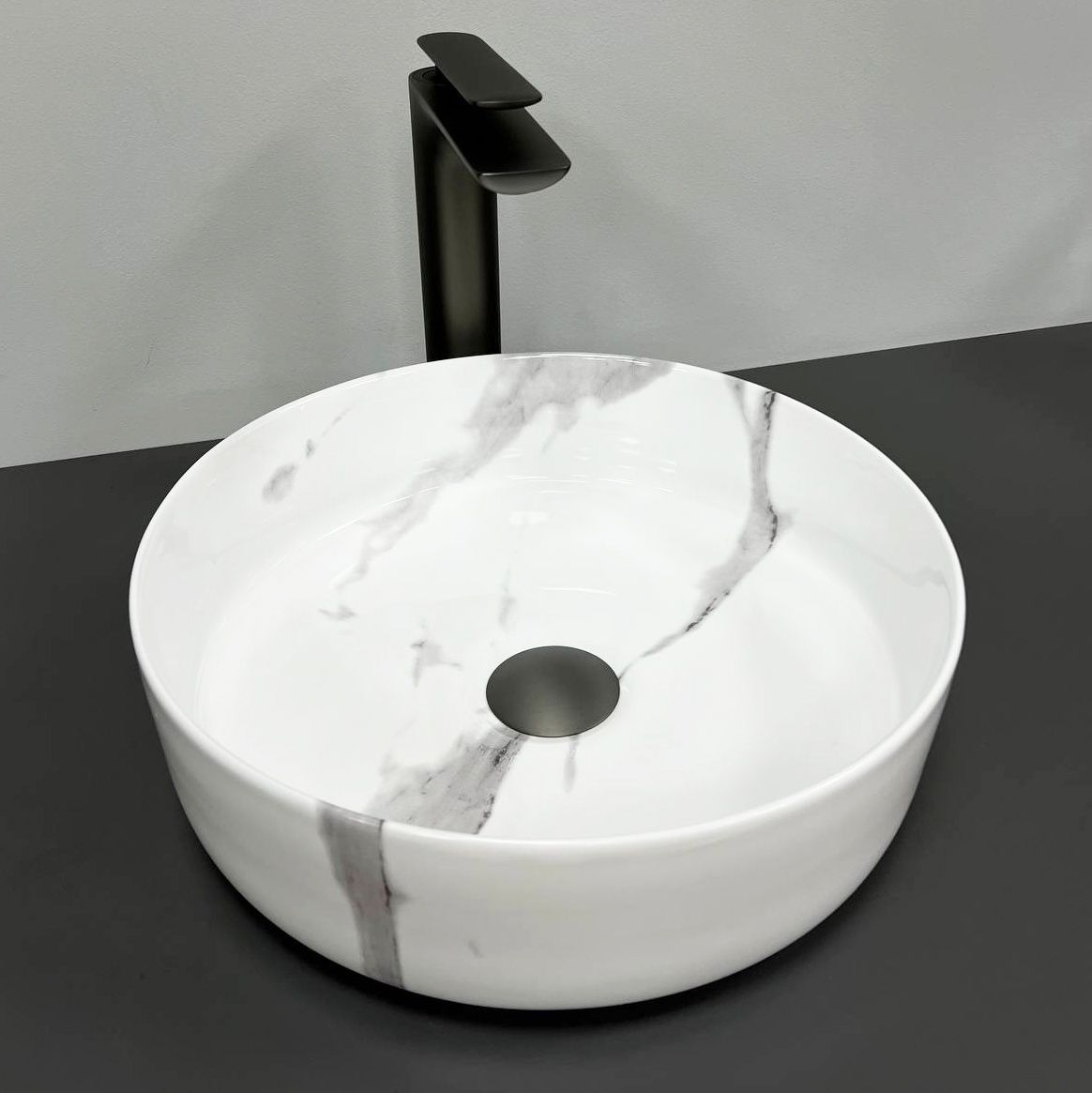 Умивальник (раковина) VBI PRATO MARBLE NATURE GLOSSY накладний