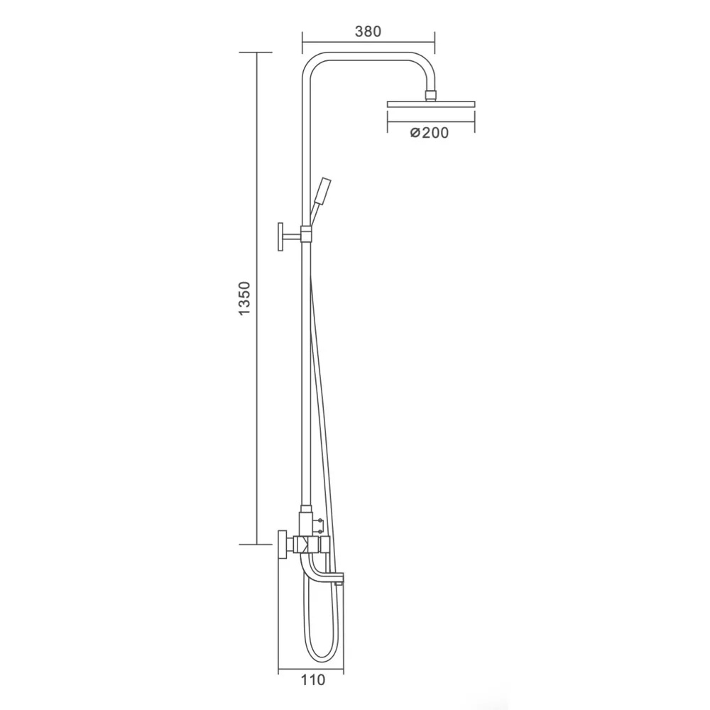 Душевая система Frap F2418 Хром (1033767)