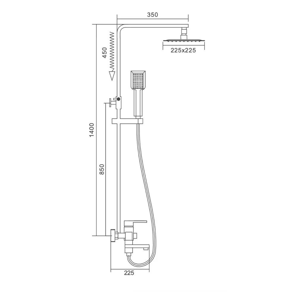 Душова система Frap F2420 Хром (1033768)