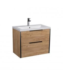 Тумба Line Craft 60 з умивальником Cosmo 60 дуб крафт