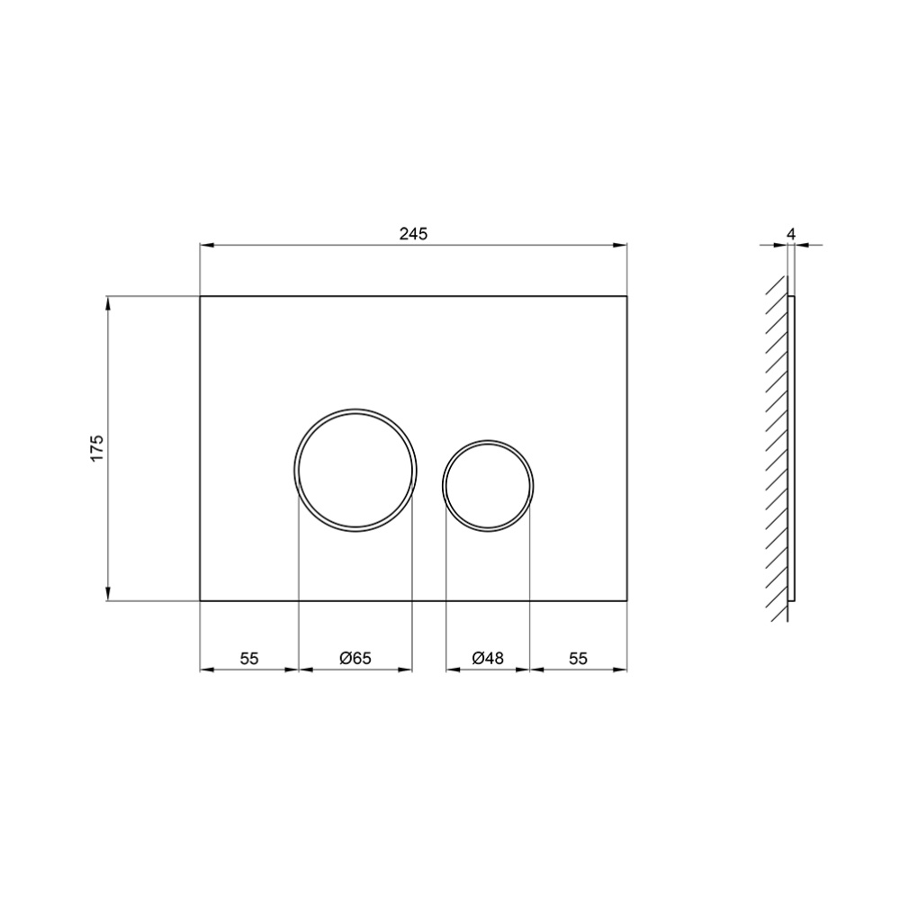 Панель смыва для унитаза Qtap Nest QT0111V1163GB