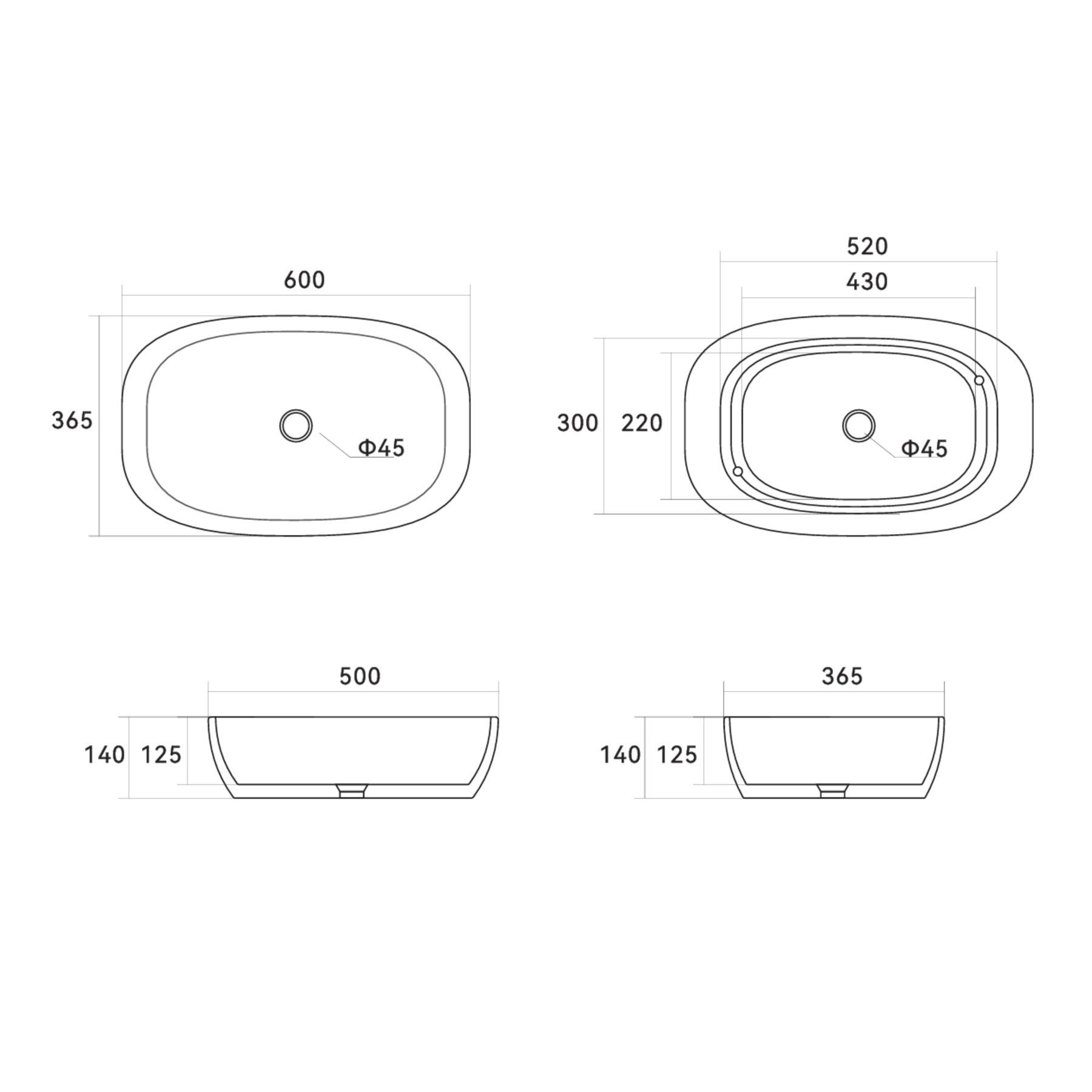 Раковина-чаша Qtap Cardinal 600х380х140 мм White QT04116257W