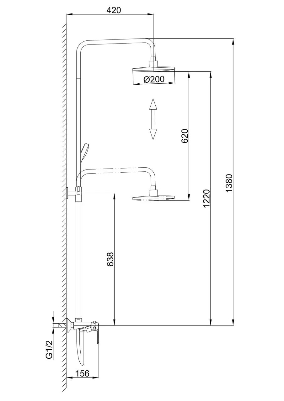 Душова система Frap F2431 Білий/Хром (1033769)