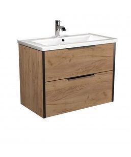 Тумба Line Craft 80 з умивальником Cosmo 80 дуб крафт