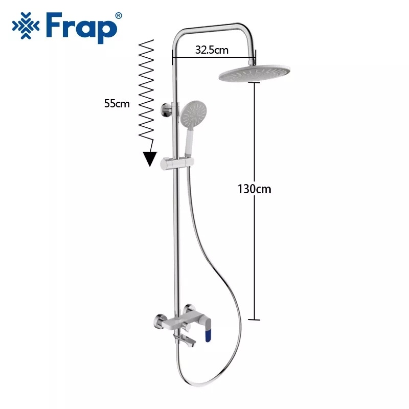 Душевая система Frap F2434 Белый/Хром (1033770)