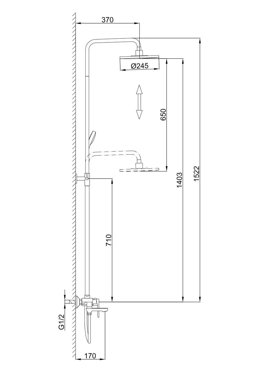 Душова система Frap F2434 Білий/Хром (1033770)