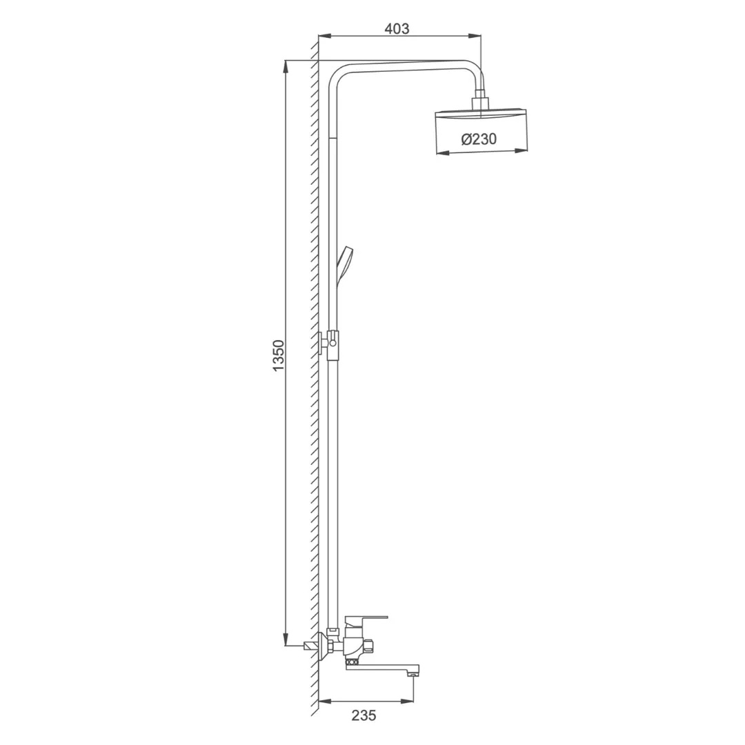 Душевая система Frap F2441 Белый/Хром