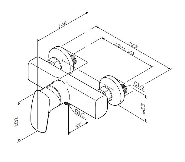 Змішувач для душу AM.PM F71A20000 Spirit 2.1