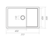 Мойка для кухни гранитная Platinum 7850 Cube Серый муссон матовый