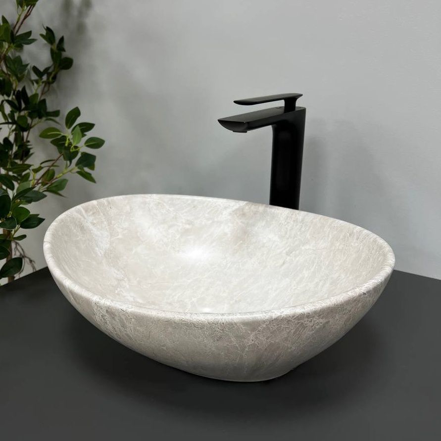 Умивальник (раковина) VBI PARMA LIGHT STONE MATT накладний