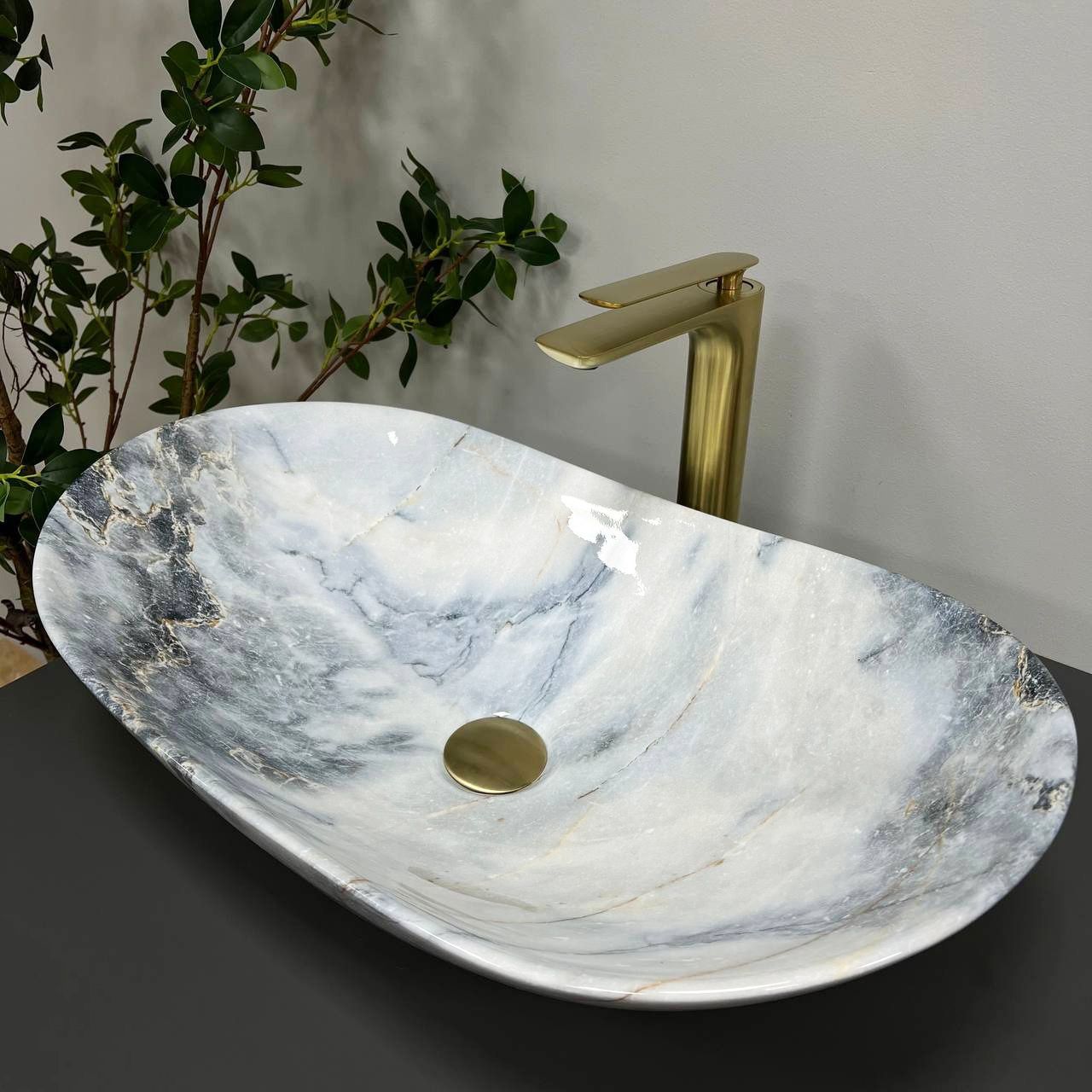 Умивальник (раковина) VBI TURIN GRANIT GLOSSY накладний