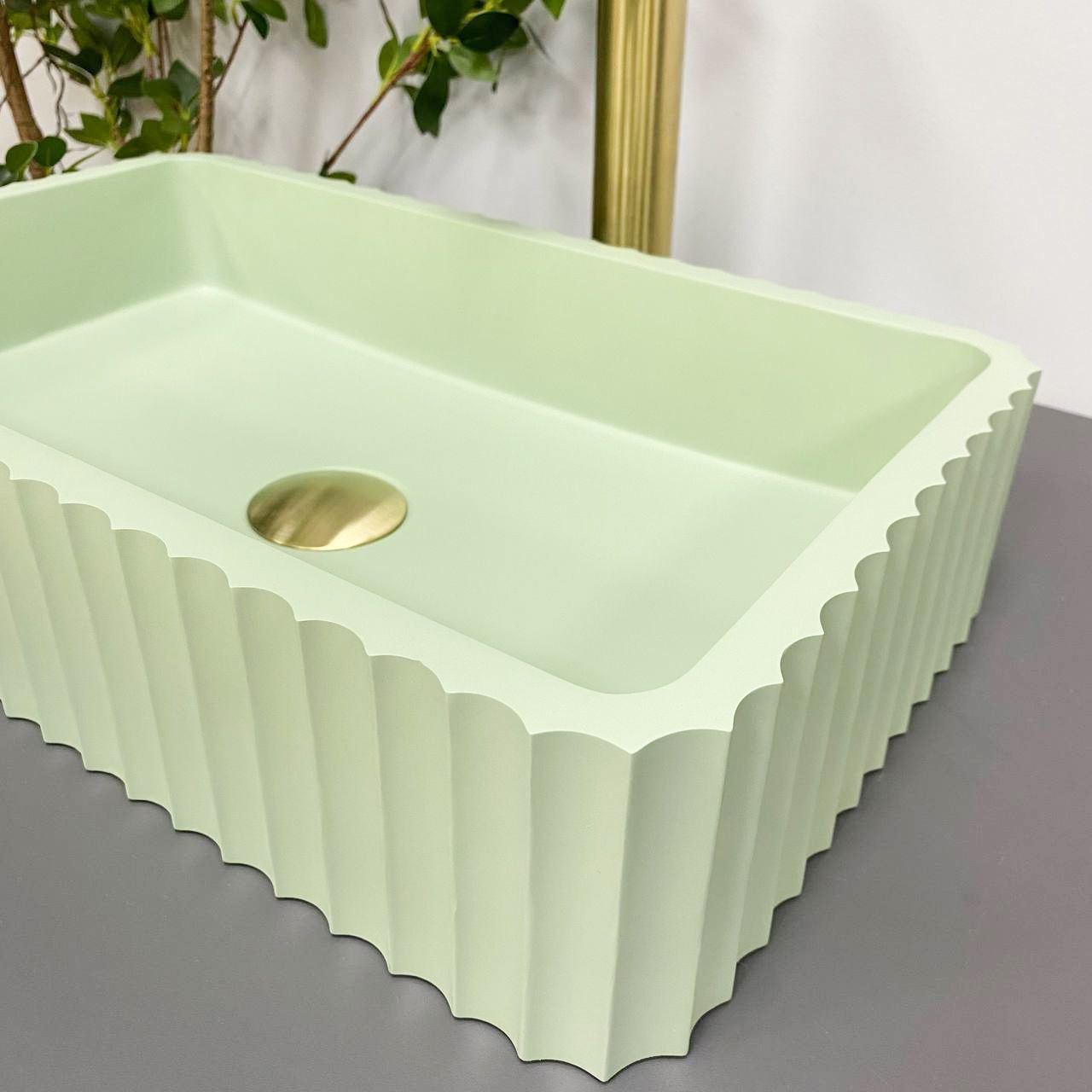 Умивальник (раковина) VBI FLORENTIA LIGHT GREEN MATT накладний