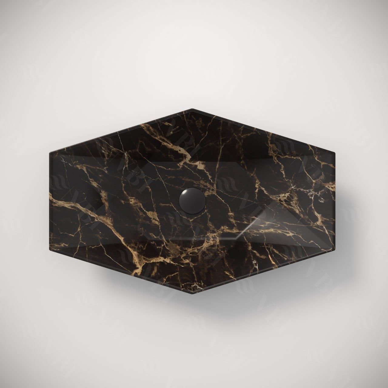 Умивальник (раковина) VBI VENEZIA S MARBLE MATT накладний