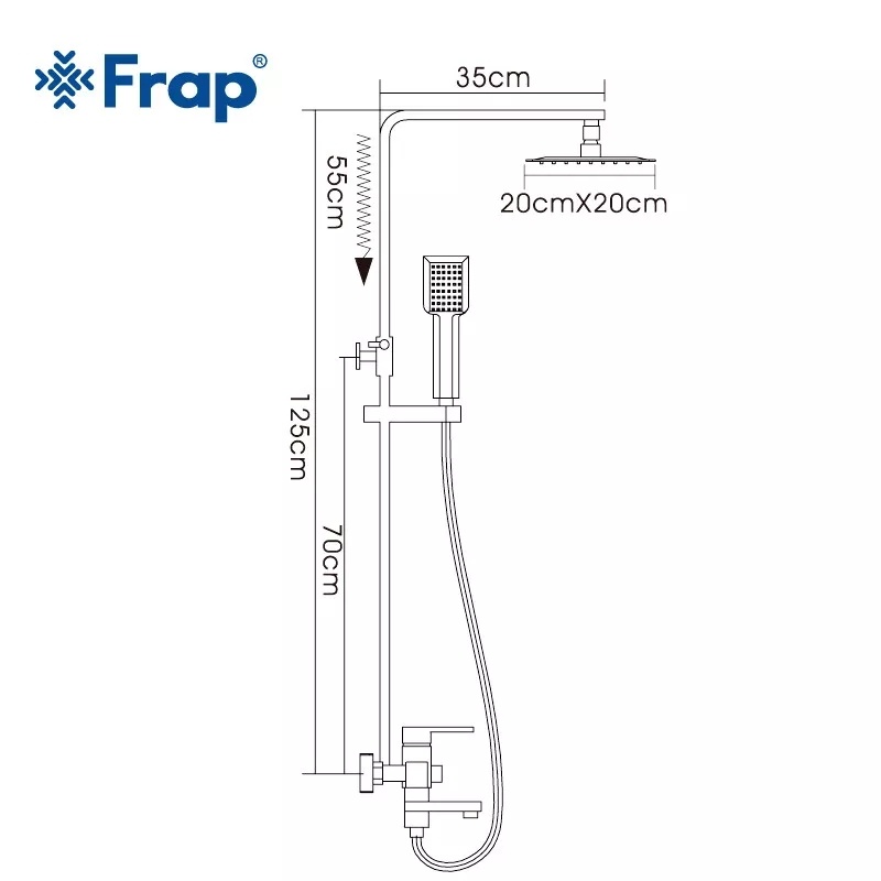 Душова система Frap F2421 Сатин (1036132)