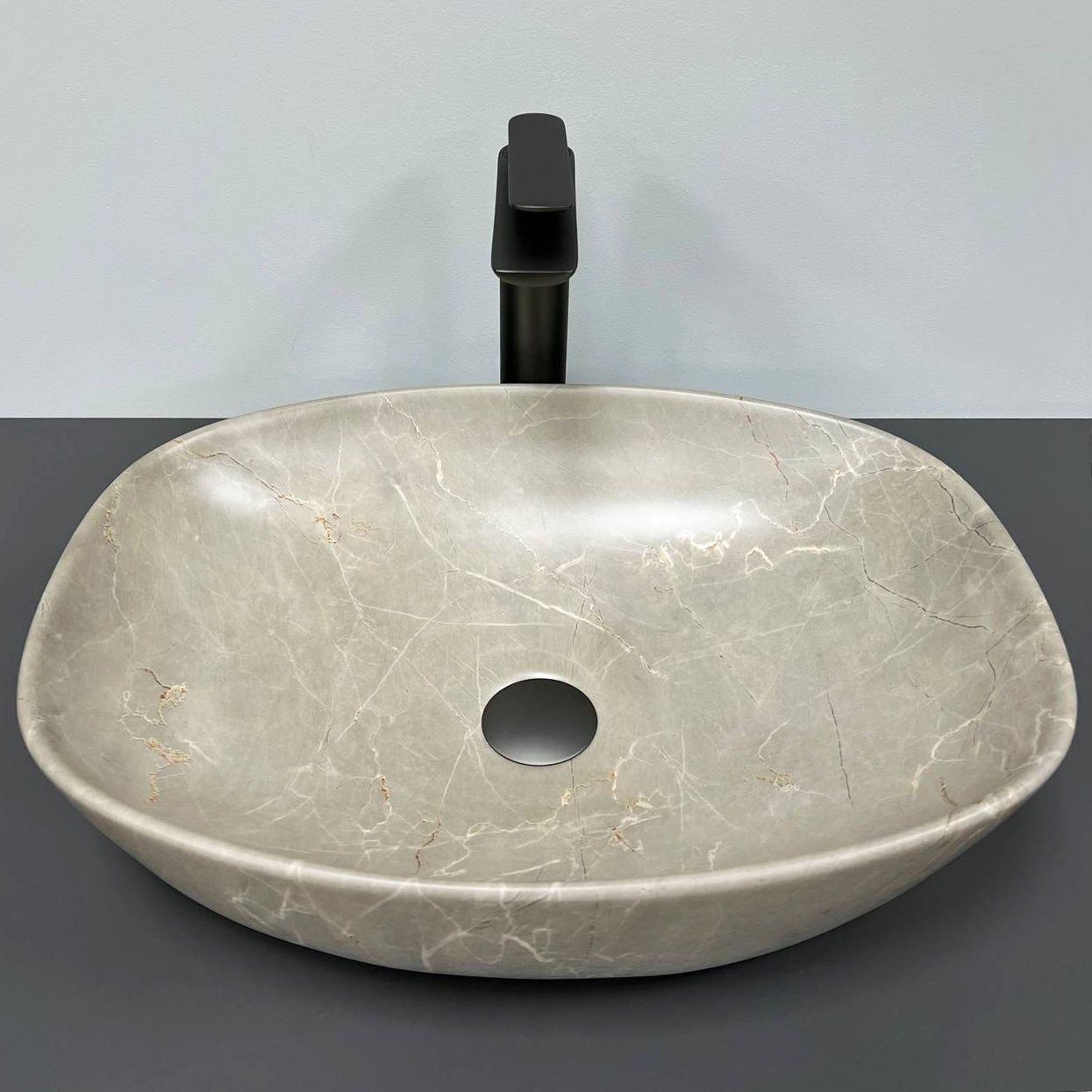Умивальник (раковина) VBI OLBIA BEIGE STONE MATT накладний
