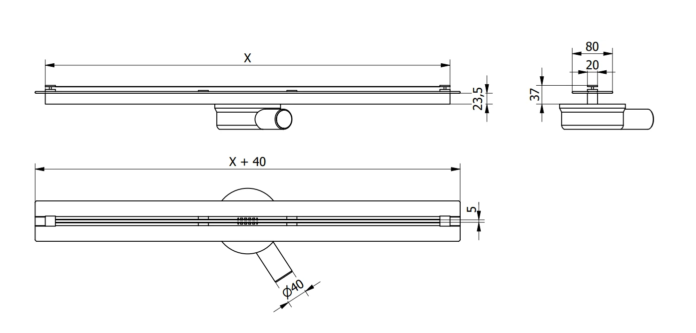 Трап для душу MEXEN FLAT 360° SUPER SLIM CHROME хром 70 см