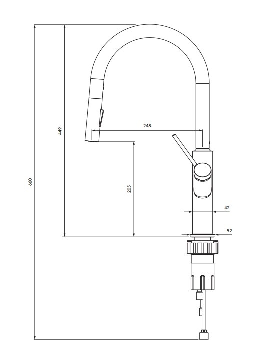 Змішувач для кухні Omnires Bend copper (BE6455CP)