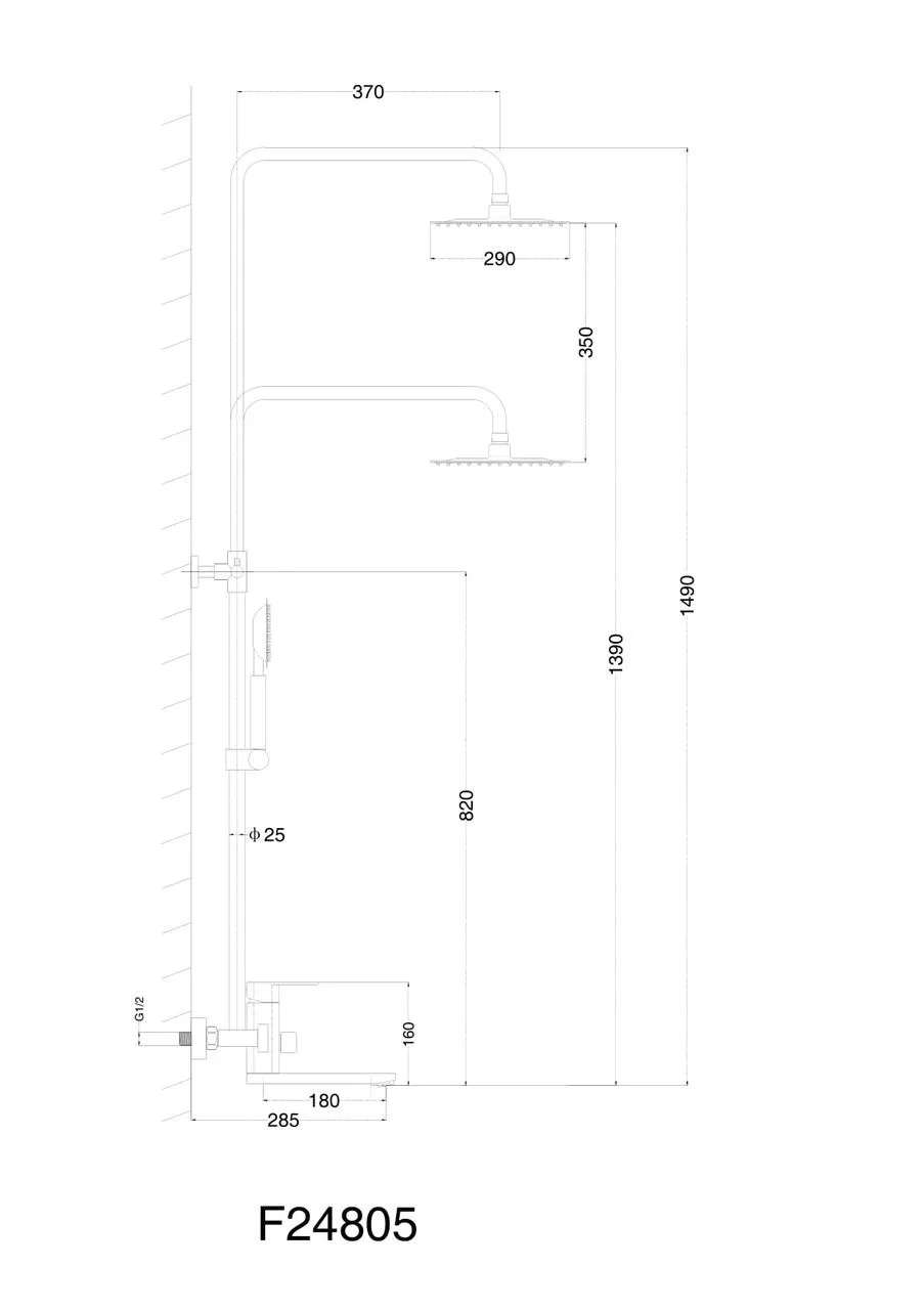 Душевая система Frap F24805 Нержавеющая сталь (1036535)