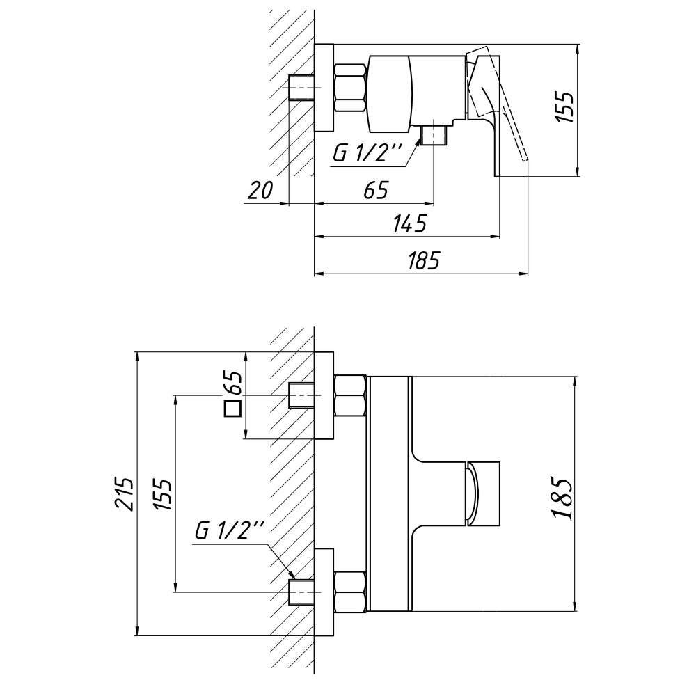 Змішувач для душу Qtap Vlasta QTVLA4028102C Chrome