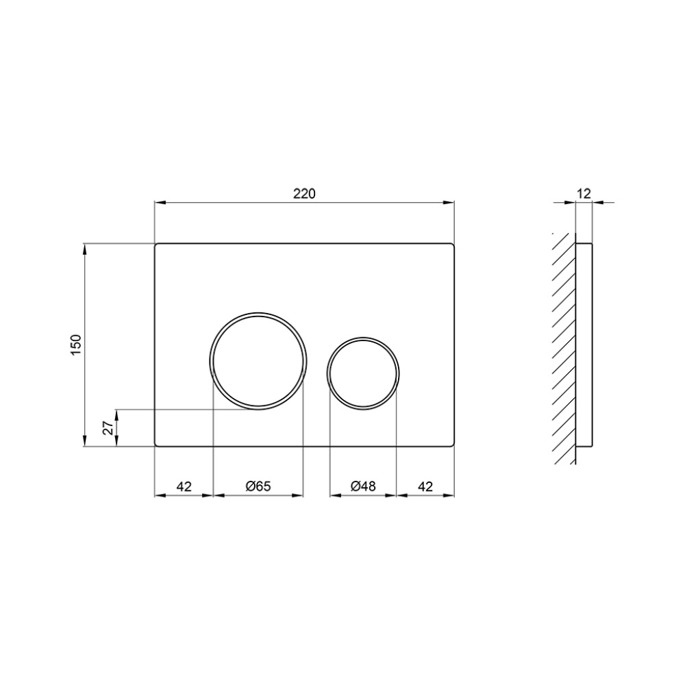 Панель смыва для унитаза Qtap Nest QT0111M11V1146MB