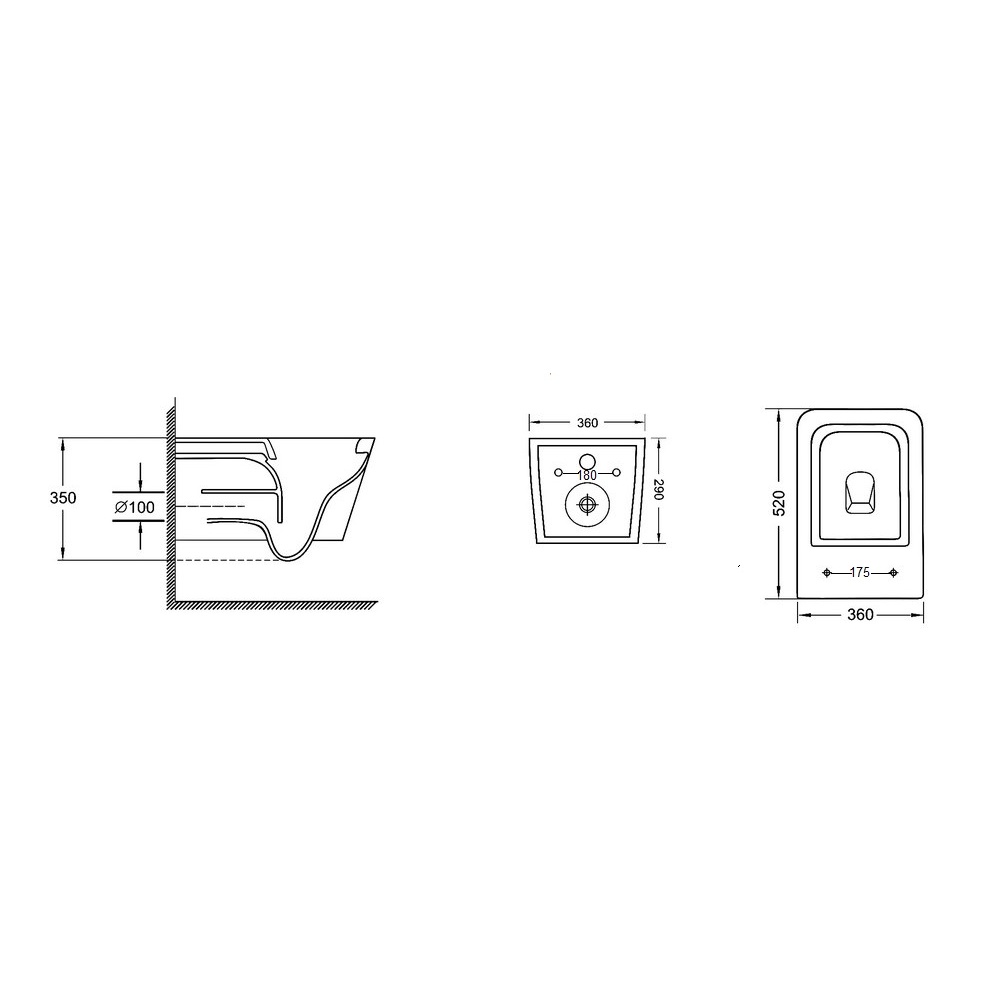 Унитаз подвесной Qtap Crow безободковый с сиденьем Soft-close QT05335170W