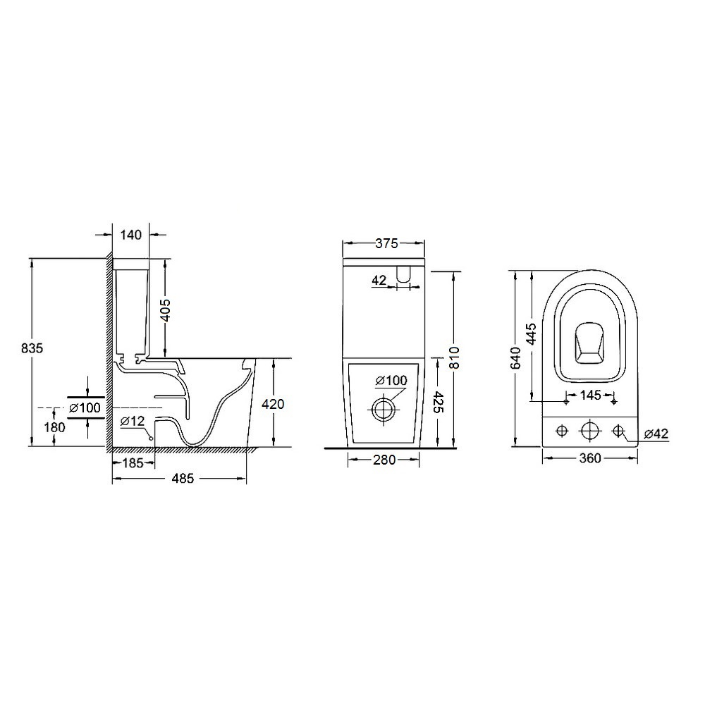 Унитаз-компакт Qtap Stork/Swan безободковый с сиденьем Soft-close QT15222178W