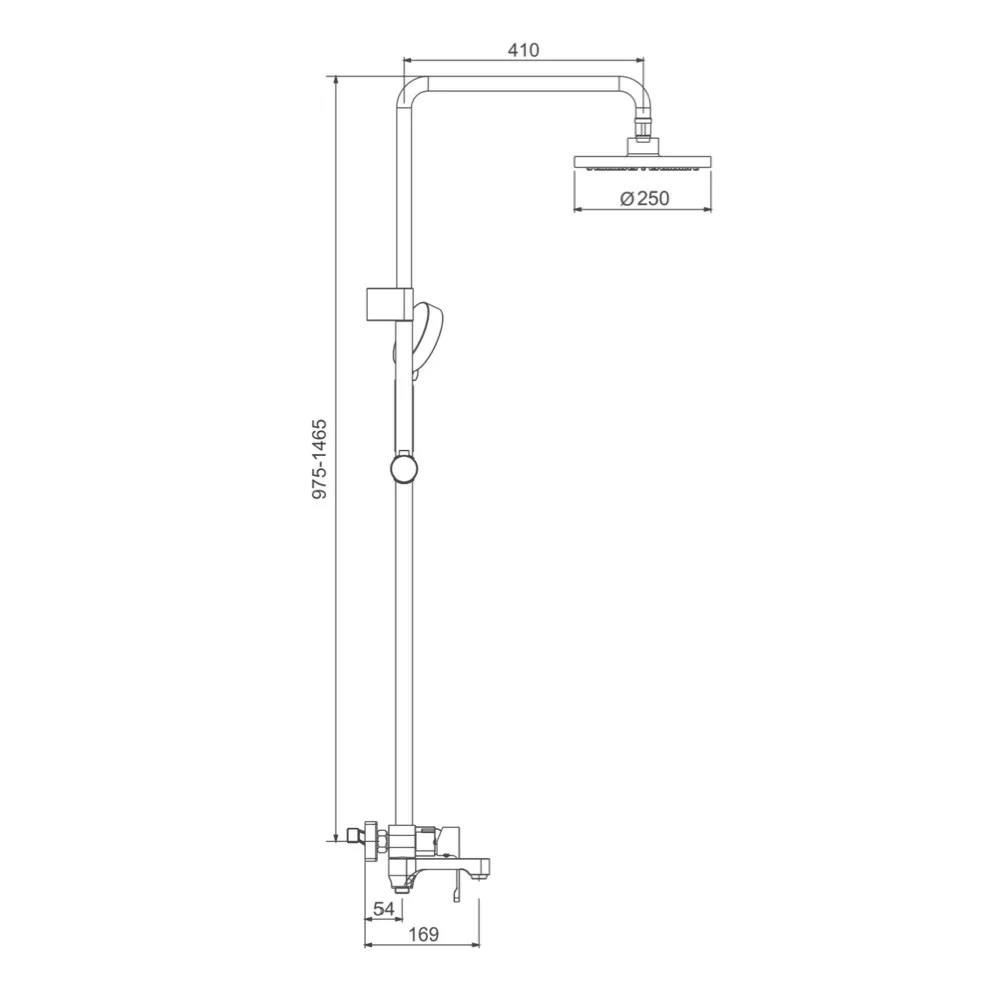 Душова система GAPPO G2402-8 Білий/Хром (1034055)