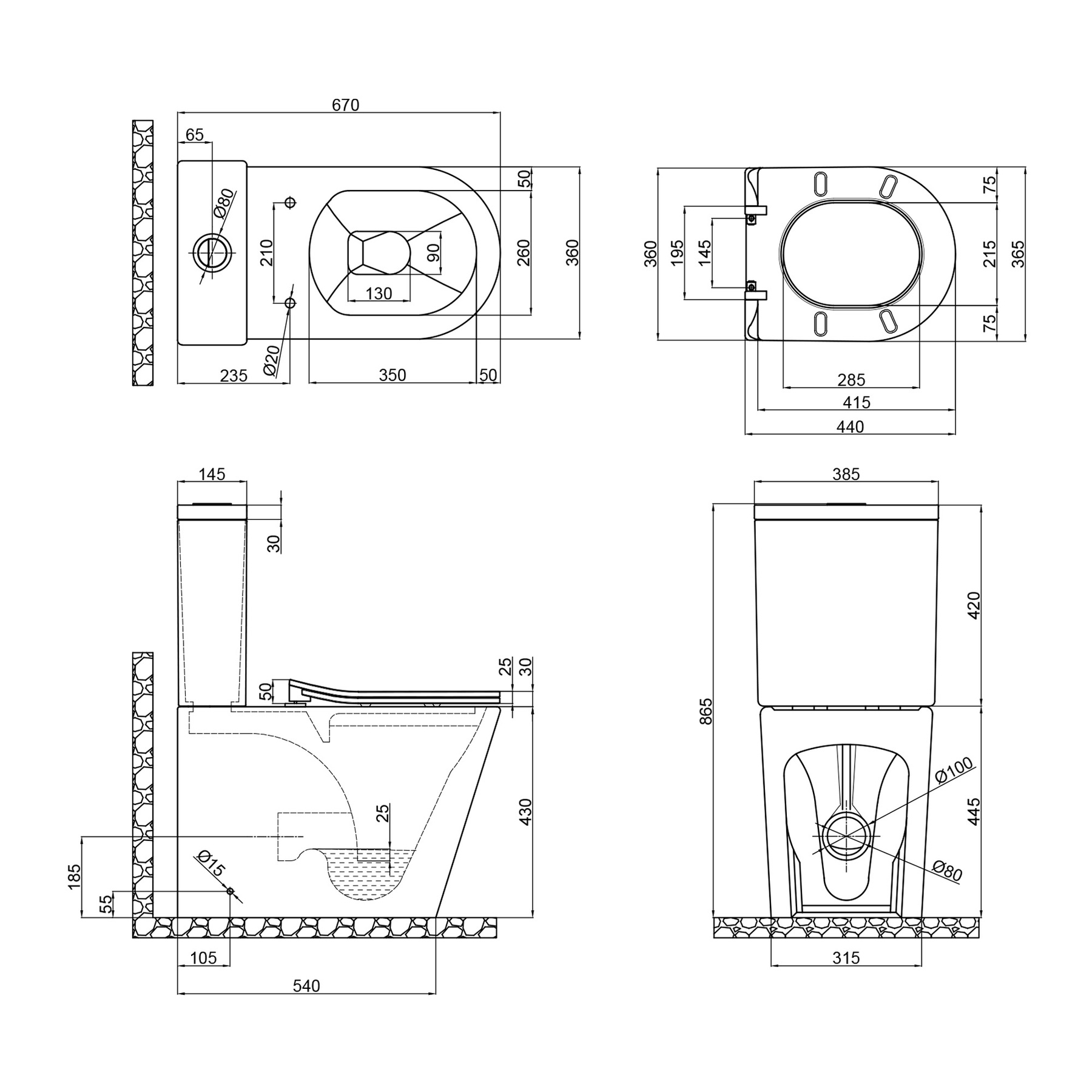 Унитаз-компакт Qtap Scorpio безободковый с сиденьем Soft-close QT14222125ARMB