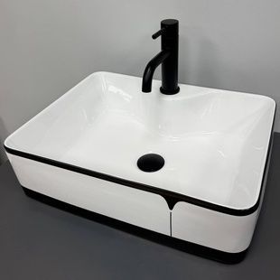 Умивальник (раковина) VBI FORLI BLACK LINED накладний