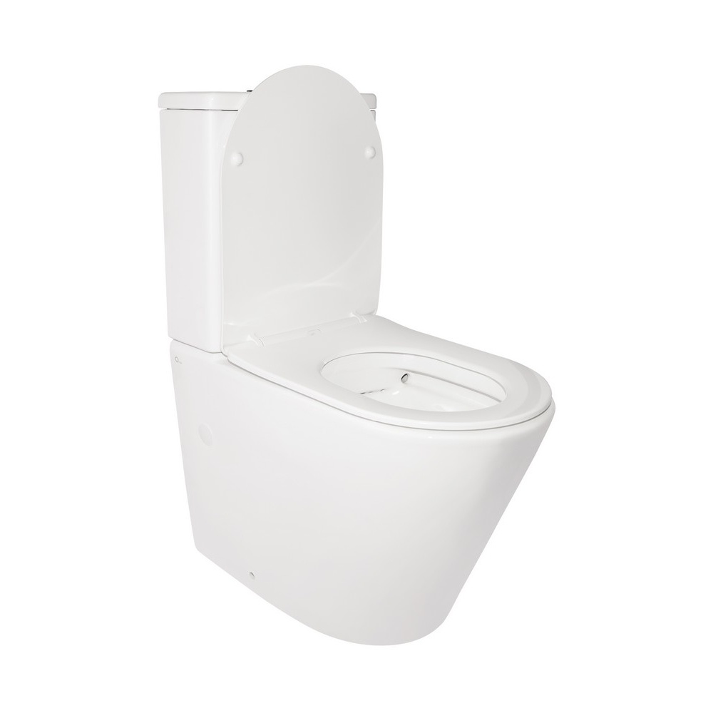 Унітаз-компакт Qtap Stork/Swan безобідковий з сідінням Soft-close QT15222179W