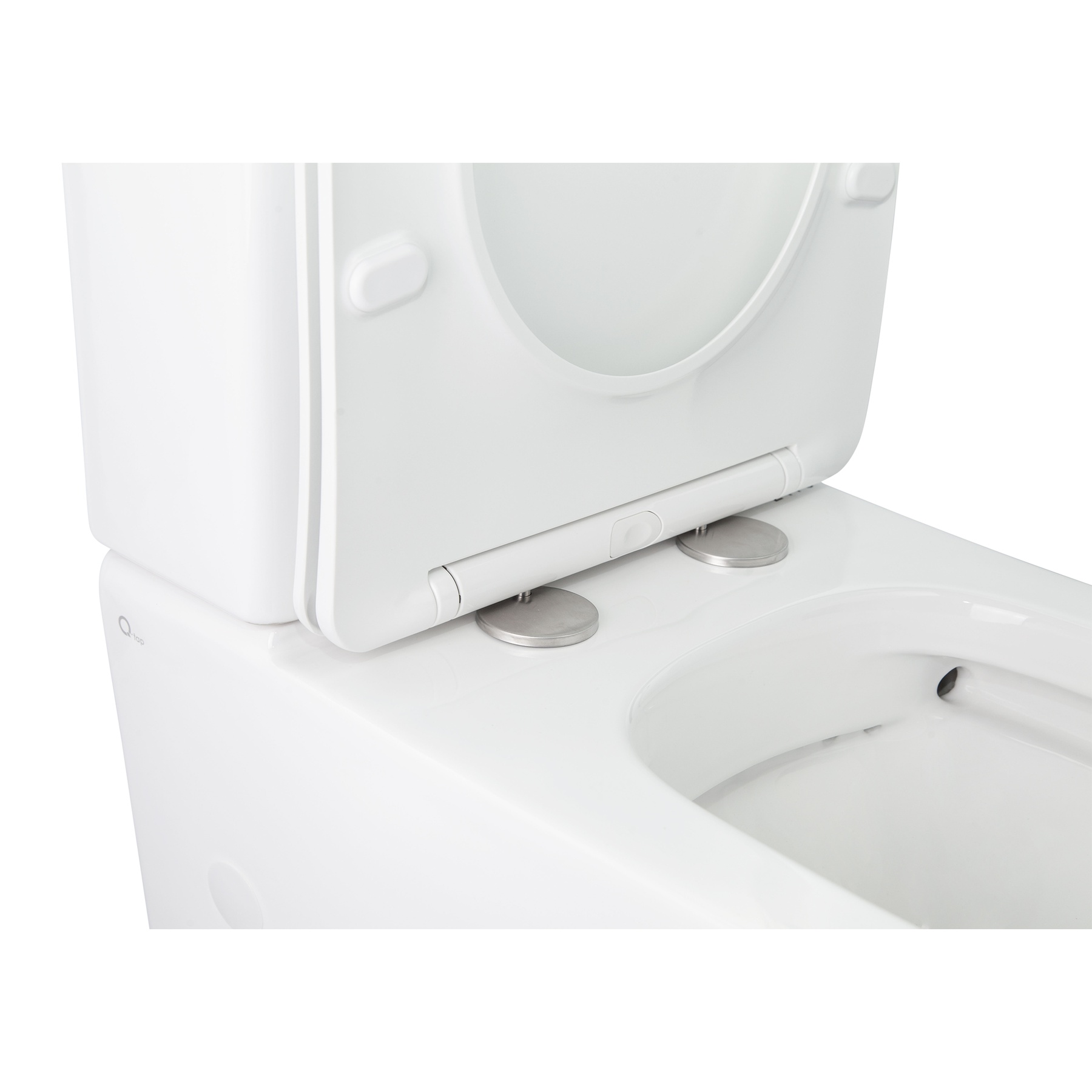 Унитаз-компакт Qtap Stork/Swan безободковый с сиденьем Soft-close QT15222179W