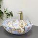 Умивальник (раковина) VBI PARMA MARBLE BLUE накладний