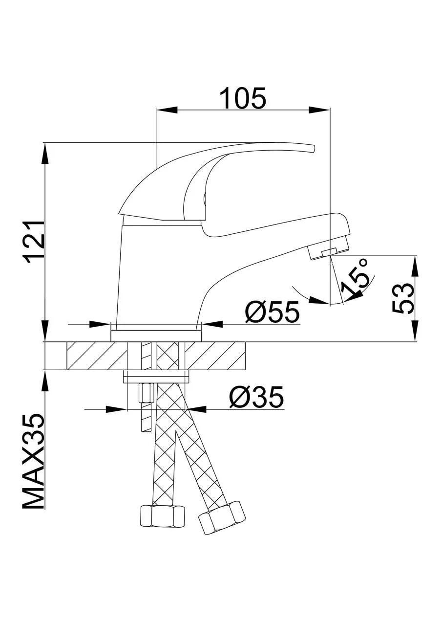 Смеситель для умывальника Frap H03 F1003 Хром (1033628)