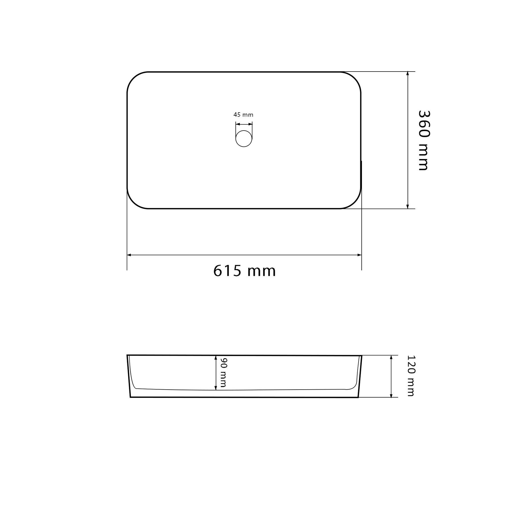 Умивальник (раковина) VBI TRIEST MARBLE накладний