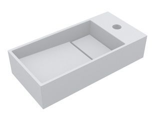 Умивальник (раковина) MIRAGGIO Toni 450 L Mirasoft Білий матовий (8814209)