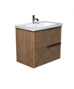 Тумба Cubic 70-A з умивальником ID-70 дуб обпалений
