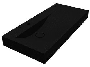 Умивальник (раковина) MIRAGGIO Viola 1000 L Mirastone Чорний матовий (8813479)