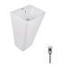 Комплект Qtap Tern: Раковина напольна моноблок 440х380х830 мм White + Донний клапан PU02O