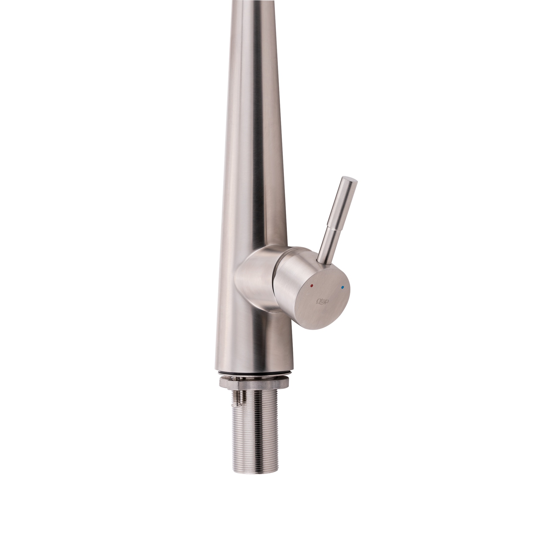 Смеситель для кухни Qtap Evicka с выдвижным изливом QTEVI91103UN Brushed Nickel PVD