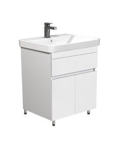 Тумба City White 70 з умивальником Vivace 70 біла на ніжках