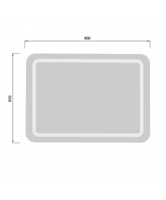 Дзеркало TINA 60х80 / 80x60 з LED-підсвіткою