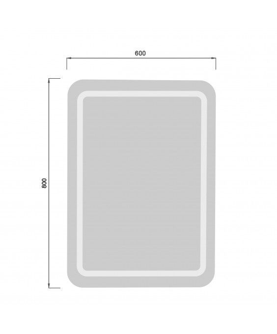 Дзеркало TINA 60х80 / 80x60 з LED-підсвіткою